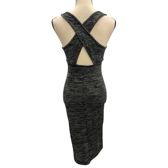 Leith Cross Back Charcoal Gray and Black Dress - Picture 3 of 4